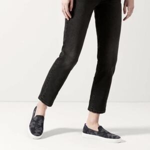 Rothy's The Sneaker Gray Black Camo Women's 7.5 Slip On Comfy Insole